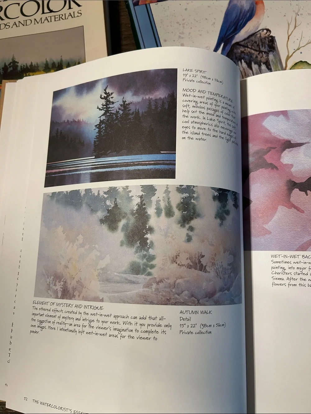 Watercolor instruction book group painting methods 4 books very good condition